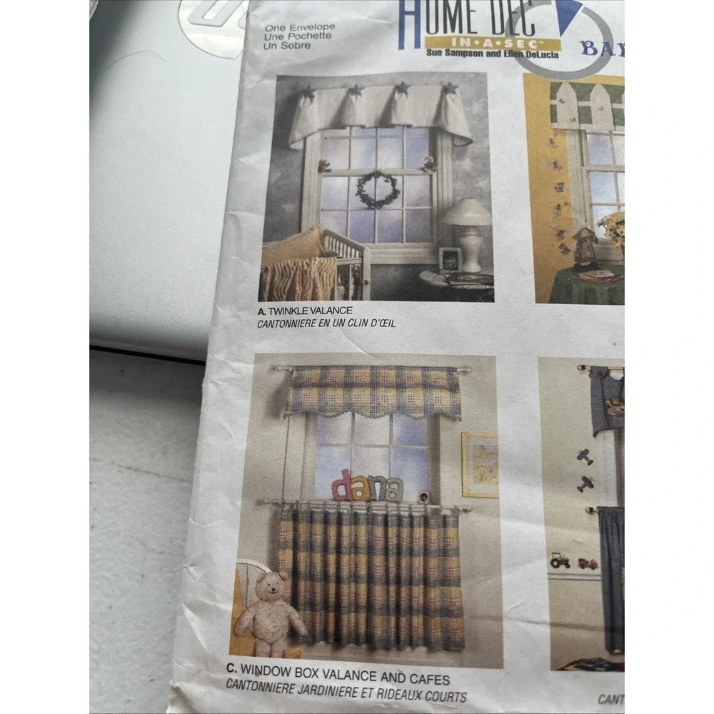 #3144 McCalls Home Decor curtains drapes uncut